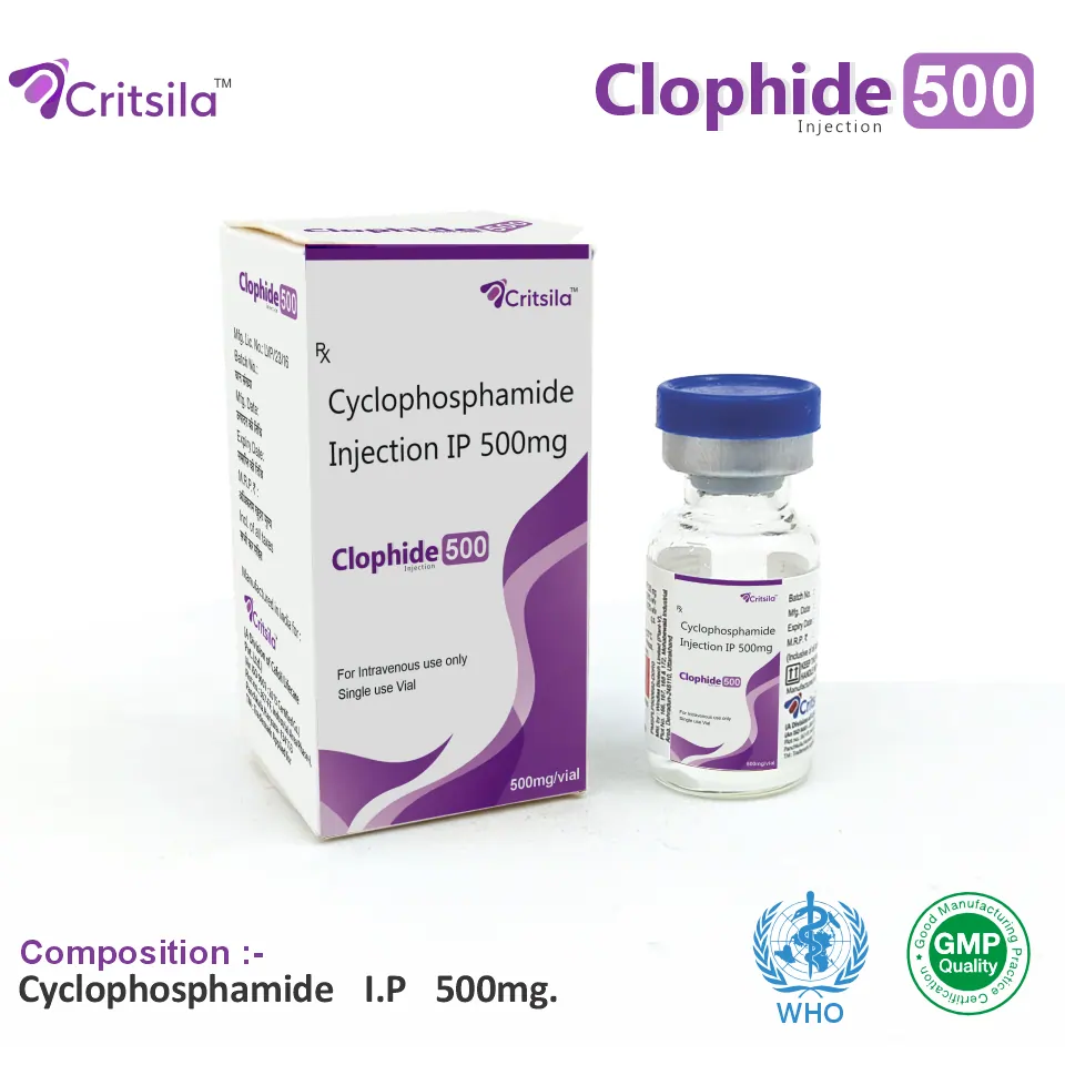 Cyclophosphamide 500mg Injection Packaging